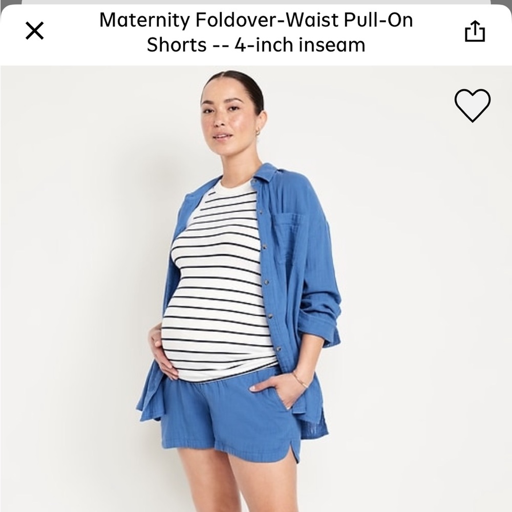 Old Navy Blue Maternity Shorts